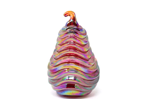 Fenton Red Carnival Glass 1993 Pear Box Glows
