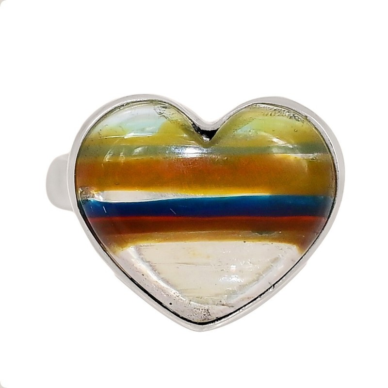 Heart - High Quality Synthetic Surfite Surfboard 925 Silver Ring s.6 CR68330