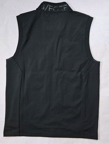 G/FORE Men's Sz XL Full Zip Golf Vest Black Onyx Logo Soft Shell New Performance - Picture 3 of 6