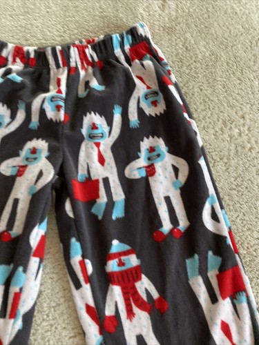 Carters Boys Gris Abominable Muñeco de Nieve Corbata Roja Taza de Café Lance Pijama Pantalones 5 - Imagen 5 de 6