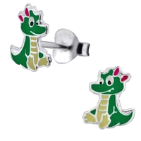 Dinosaurier Ohrstecker 925 Sterling Silber Ohrringe Kinder MäDchen Dino 9566V
