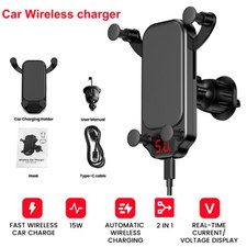 New Car Wireless Charger Auto Clamping Smart Fast Charger Holder For phone
