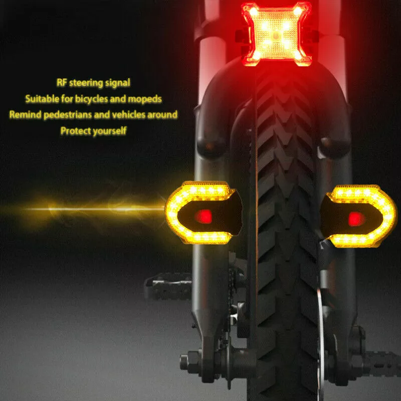 Bike Turn Signals Light Bicycle Front&Rear Indicator Smart USB Rechargeable  Lamp