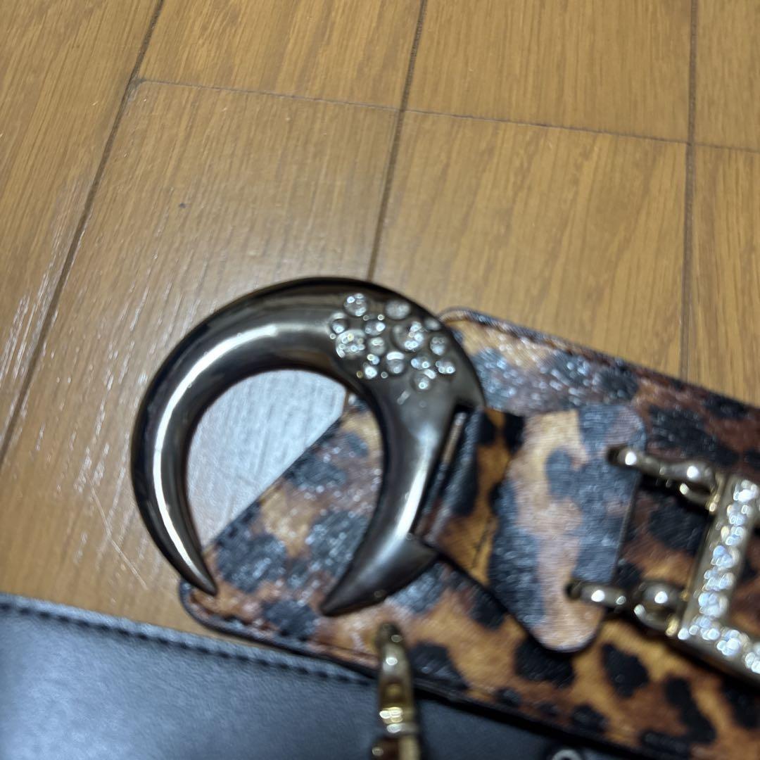 d.i.a. Leopard Print Belt with Rhinestones and Detachable