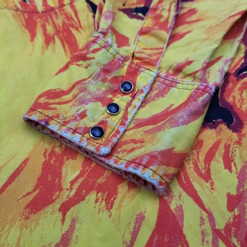 Vtg Wrangler Western Bull Flames Black Pearl Snap Button Up Cowboy Shirt Sz XL - Picture 7 of 15