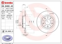 Brembo 2 Bremsscheiben Coated Disc Line Voll 264 Mm (08.9460.41) |