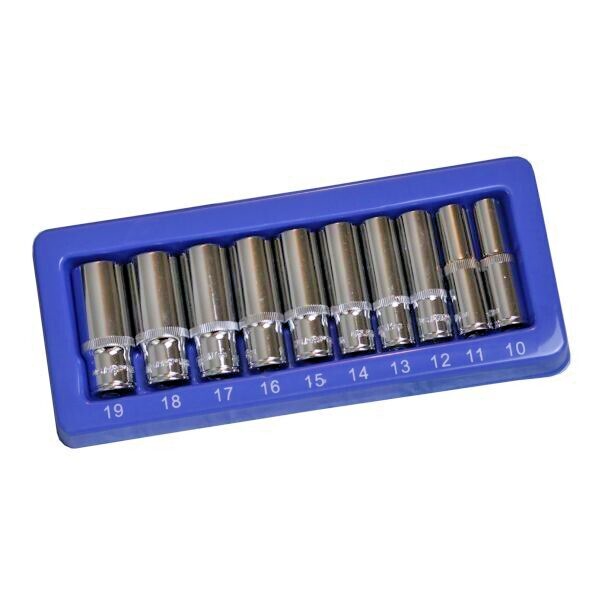 US PRO Tools 10pc 3/8'' DR Deep Sockets Set 10 - 19mm 3237 - Image 3