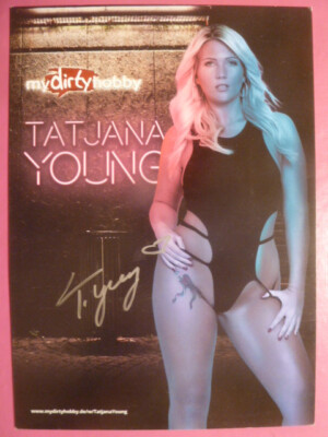 Tatjana Young (Model, Erotik) - My dirty hobby Autogrammkarte 15x21cm