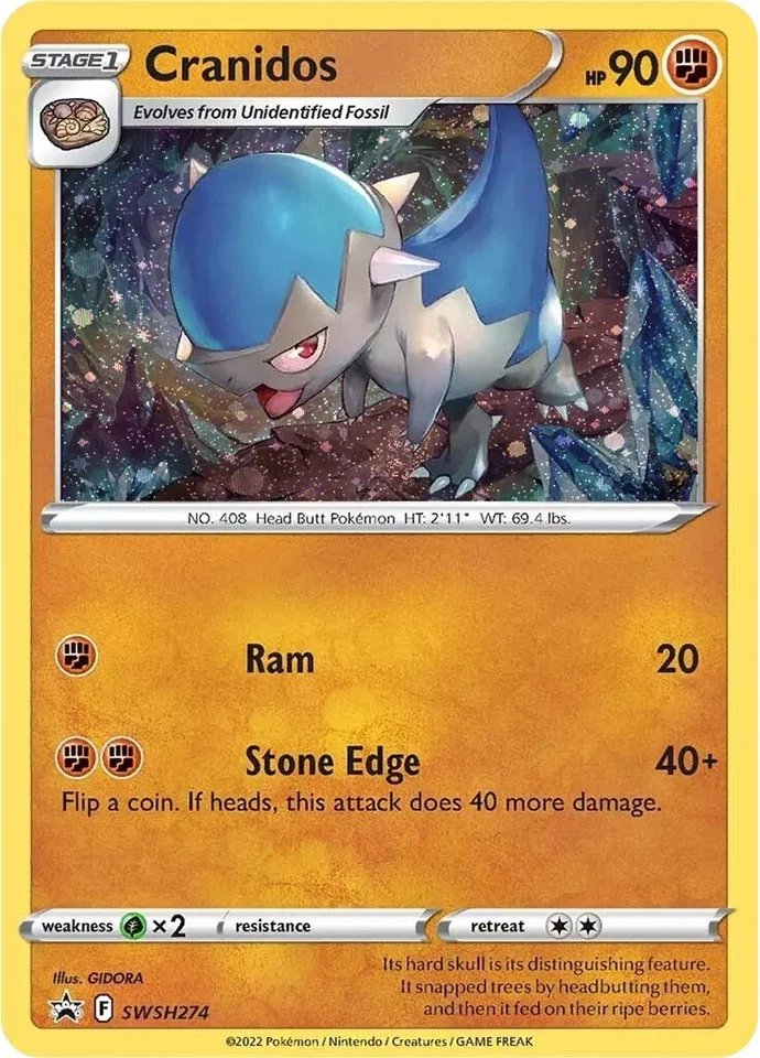 Cranidos SWSH274 SWSH: Sword & Shield Promo Cards