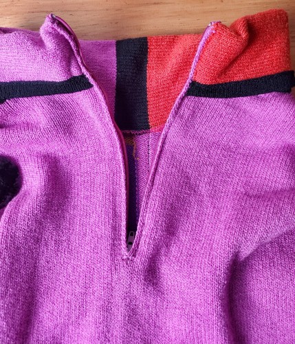 Antonella Preve New York Vintage 80's Color Block Sequined Sweater Small - Picture 5 of 9
