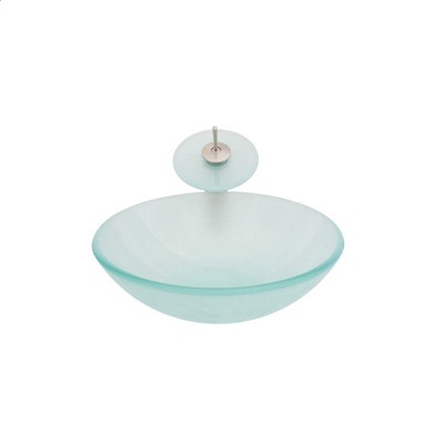 Badezimmer MILCHGLAS Waschbecken Becken Waschbecken 420 mm Arbeitsplatte - Wasserhahn nicht enthalten