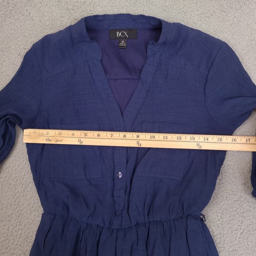 Abito donna BCX manica a linguetta con bottoni taglia XS blu foderato misto rayon - Foto 7 di 14
