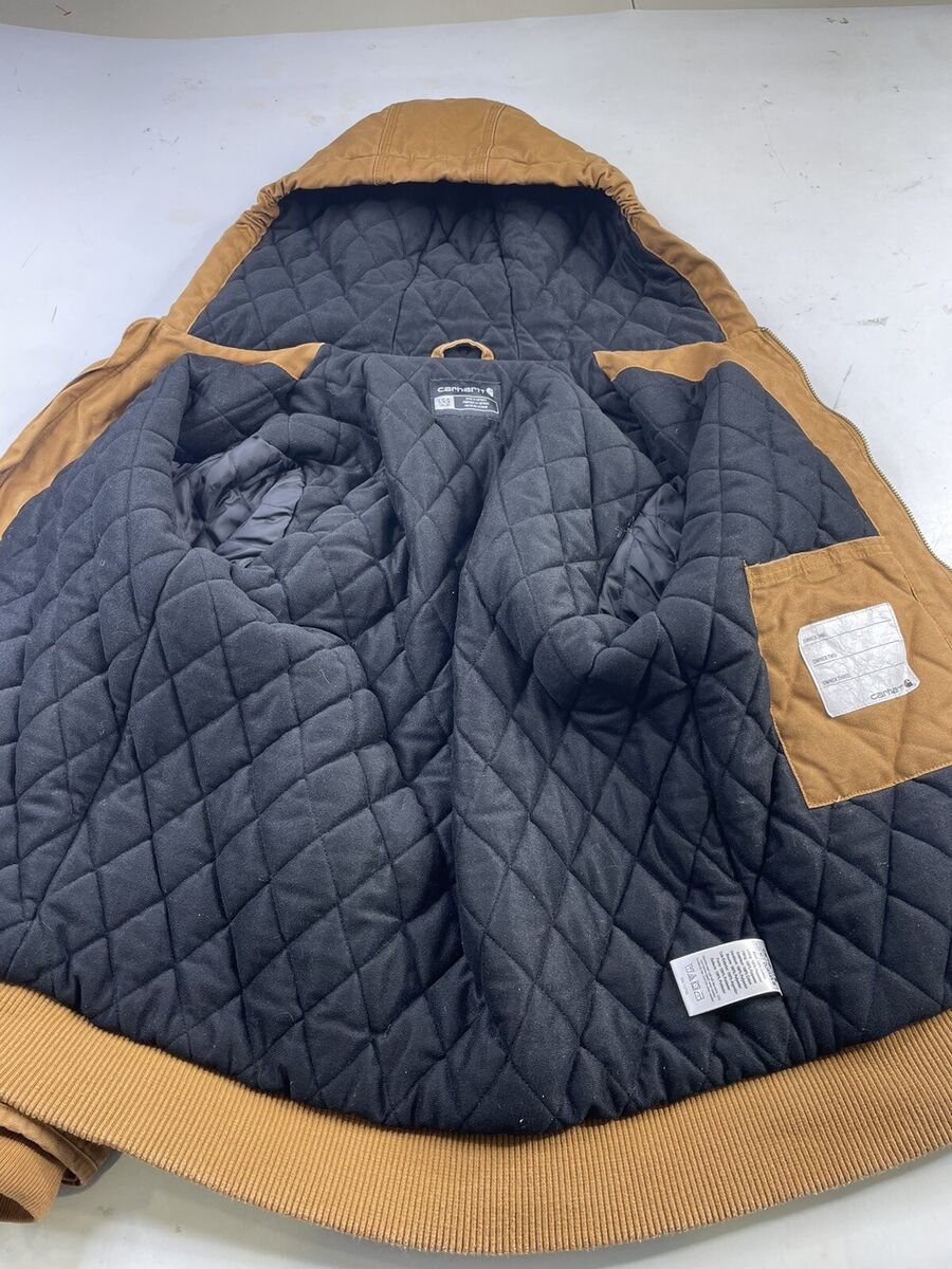 Carhartt Youth Jacket Large 14-16 Canvas Hood Quilted Carhartt Youth Jacket Large 14-16 Canvas Hood Quilted