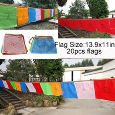 6M HAND MADE XL 20 FLAGS TIBETAN BUDDHIST PRAYER FLAGS WIND HORSES NEPAL FLAG US