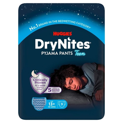 Huggies Drynites Pyjama Pants 13+ Boy 100% leak Free