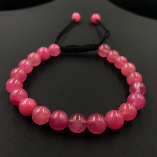 Thread Bracelet 8 mm Beaded Gemstone Adjustable Bracelet 7.5 Inches TB - 第 101/123 張圖片