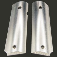 RAW Aluminum Full Size 1911 Grips: Engraving or Plating Special - Ambi Cut