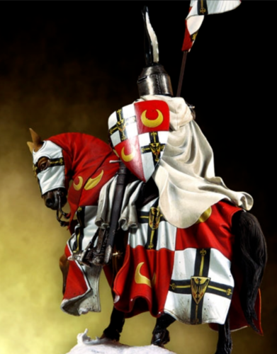 Teutonic Knight on Horse Painted Miniature Tin Toy Soldier | Art - Picture 4 of 4