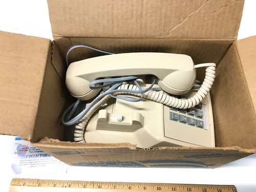 CORTELCO Beżowy przycisk Telefon biurkowy 250044-VBA-20M Telefon dotykowy USA w pudełku - Zdjęcie 2 z 9