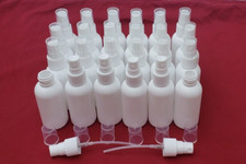NEW 5000 White 2oz (60ml) Plastic Bottles with Mist Sprayer Pump TSA Travel Size