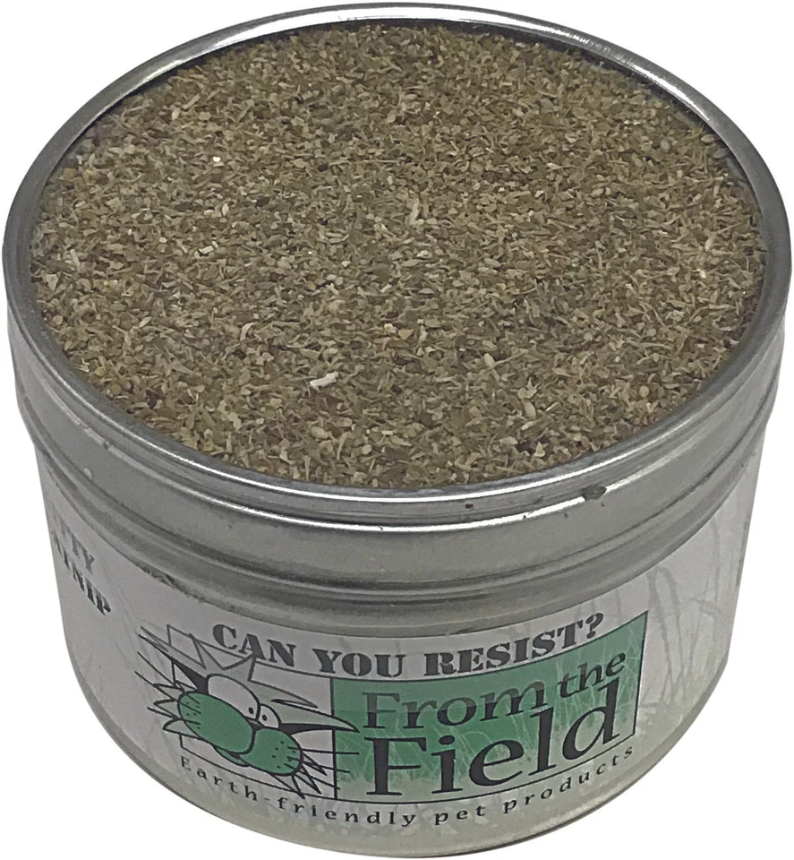 From The Field Organic Catnip Kitty Safe Stalkless 1 oz Metal Tin Can You Resist