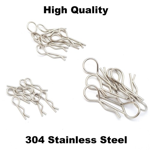 8 x clip corpo guscio auto modello RC R pin 304 acciaio inox 1/10 1/12 1/16 1/18 - Foto 8 di 15