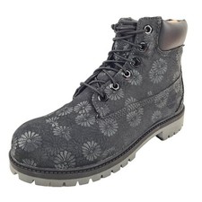 Timberland 6 IN Classic Boots TB0A177S Black Floral Outdoors Sz 5 Girls 6.5 Wm