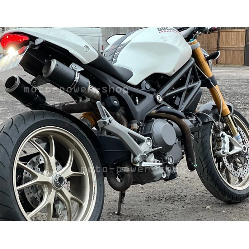 Puntas silenciadoras de tubo de escape sistema deslizable para Ducati Monster 796 696 1100 Foto 3 de 4