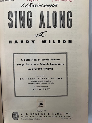 Sing Along 1948 Famous Songs Book Harry Wilson - Picture 2 of 6