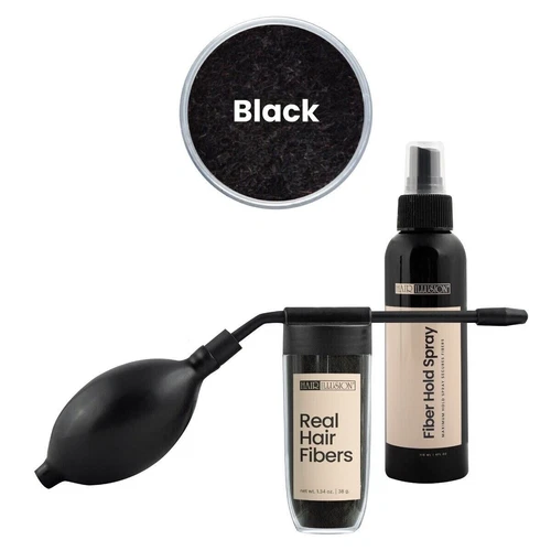 Hair Loss Treatment kit combo kit- 100% Real Hair Fibers, hold spray, applicator