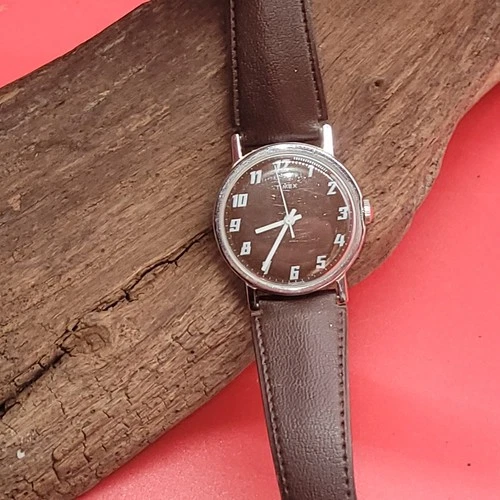 1975 Timex Mercury Watch Brown Dial Manual Wind Untested