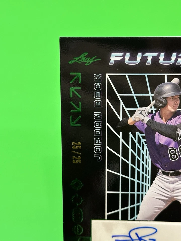 ⚾️2024 Leaf Futures Multi-Sport Green Foil Auto #A-JB2 Jordan Beck 25/25!!!⚾️ - Image 4 of 4