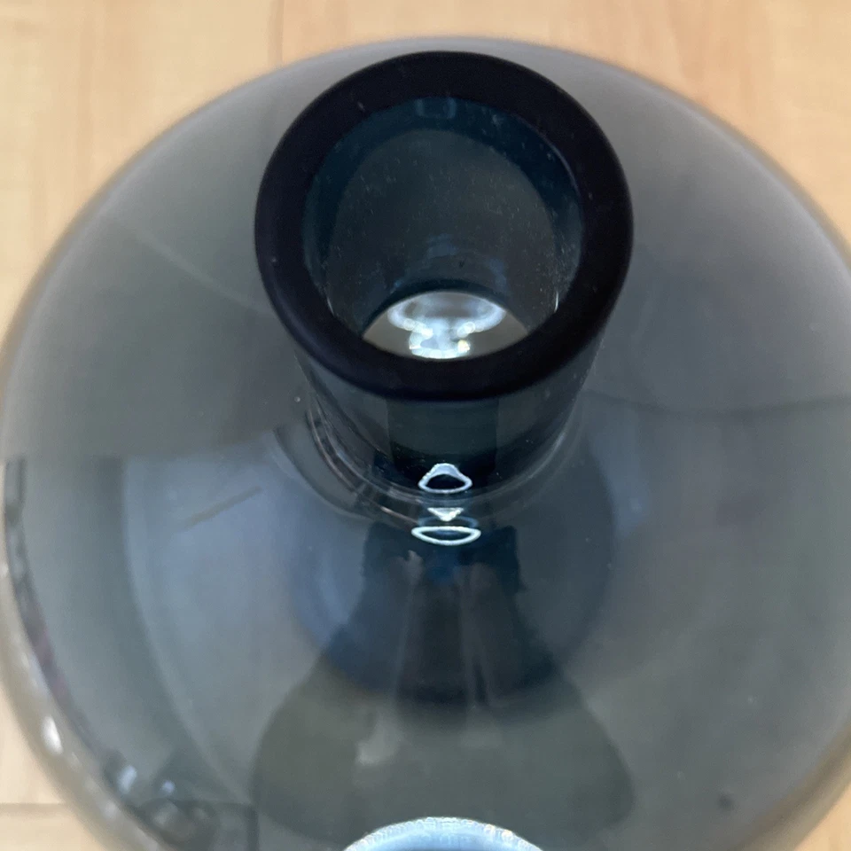 Дымчатый синий серый стеклянный шар ваза напольная ваза мировой рынок стиль 13» высокий Индия - Изображение 2 из 4