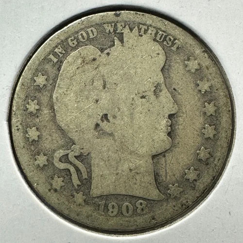 1908-D 25C Barber Quarter, Contains 0.1808oz of SILVER (88296)