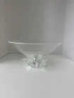 1960’s Steuben Donald Pollard Peony Crystal Art Glass Centerpiece Bowl Signed
