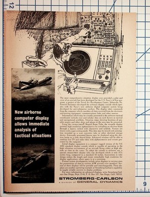 Vintage Stromberg-Carlson General Dynamics Navy ASW Computer Radar Display Ad