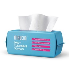 100 Daily Cleansing Towels Ultra Soft Dry for Sensitive Skin Disposable Washc...