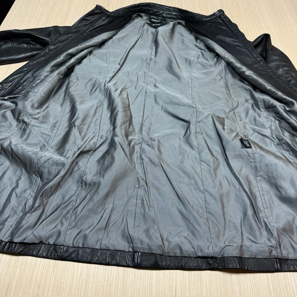 Винтажный кожаный плащ куртка черный женщин средний 90-х 80-х iii государство Ill - Изображение 4 из 4