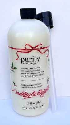 Philosophy Purity One-Step Facial Cleanser Holiday Edition 32 oz New & Sealed 