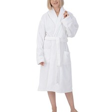 Alpine Swiss Womens Luxury Waffle Knit Cotton Bathrobe Shawl Collar Spa Robe