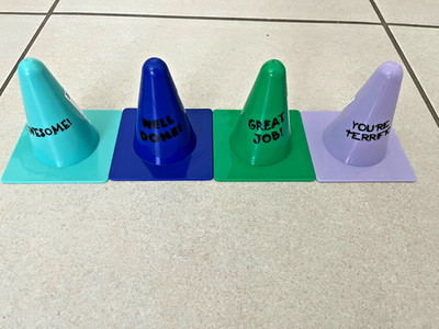 Set of 4 Cones-Teaching Tree Motivational Reward Cones 4 different messages