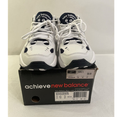 Vintage New Balance MX608WN White Navy Men s Size 10 D Walking Shoes w/ Box