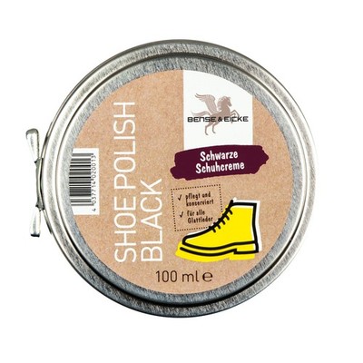 B & E Shoe Polish black, Schuhcreme schwarz 100 ml Lederpflege Glattleder Leder