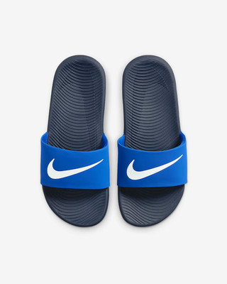 Nike Kawa Big Kids Soft Foam Slides Size 6Y / 7.5 Womens Blue White FJ8812 402