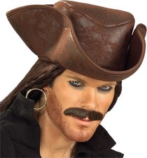 Traditional Caribbean Pirate Hat Rubie's Costume 49404 Weathered Rare
