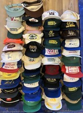 Vintage 80's 90's Lot Of 42 Trucker  Snapback Hats Travel Humor Destination