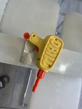 Vintage 1972 Mattel Tuff Stuff Yellow Plastic Drill WORKS Power Tool Toy