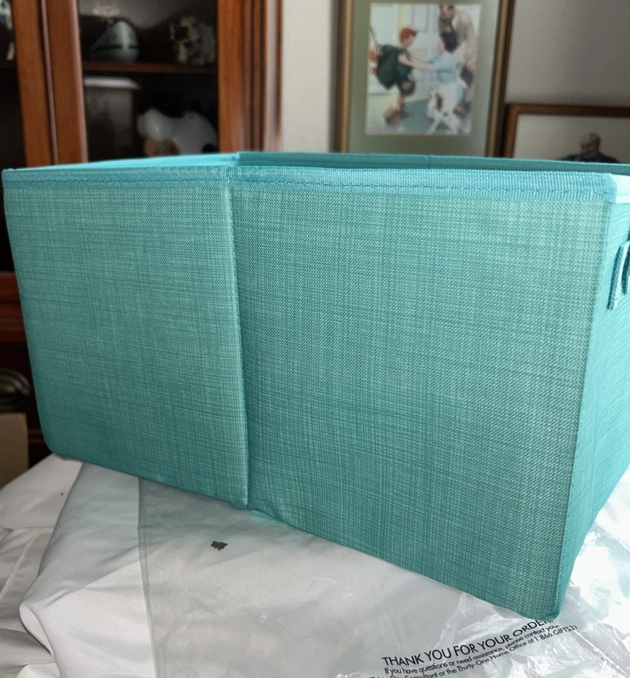 Bolso Bin Thirty One Your Way Rectángulo Turquesa Cruz Pop Nuevo Foto 4 de 4