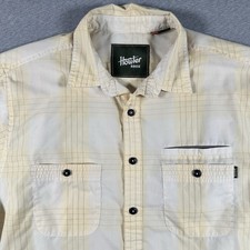 Howler Brothers Shirt Men  s M Yellow Button Up Geometric Short Sleeve Outdoors