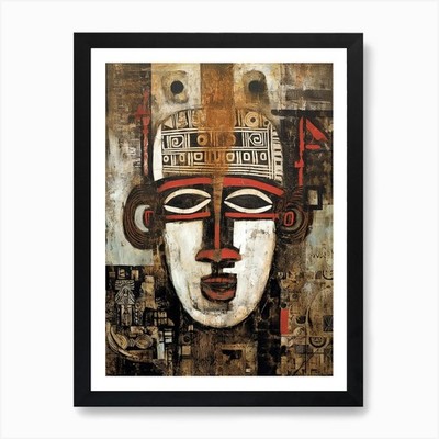 Africa, African Tribe mask Art Prin Framed Wall Art Poster Canvas Print Picture